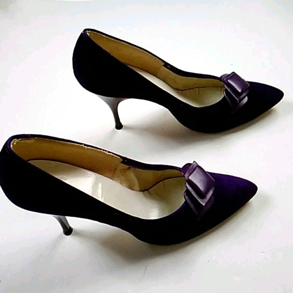 Vintage Velvet Heels  shoes - Picture 4 of 14